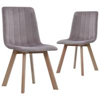 vidaXL Eetkamerstoelen 2 st fluweel roze