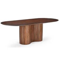 Giga Meubel - Eettafel Ovaal - Donkerbruin - 300cm - Hout - thumbnail