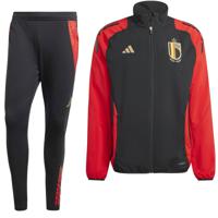 adidas België Presentatie Trainingspak 2024-2026 Zwart Rood Goud - thumbnail