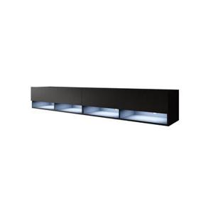 Meubella TV-Meubel Asino LED - Mat Zwart - 200 cm