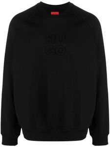 HUGO sweat en coton à logo appliqué - Noir