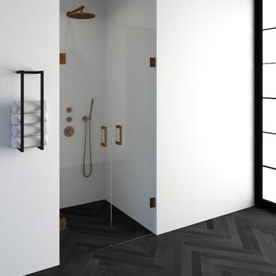 Sanituba Complete Profielloze Pendeldeuren 100cm koper Sanituba Complete Profielloze Pendeldeuren 100cm koper