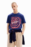 T-shirt spiraal met logo - BLUE - S