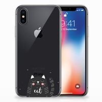 Apple iPhone X | Xs Telefoonhoesje met Naam Cat Good Day