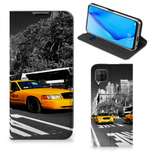 Huawei P40 Lite Book Cover New York Taxi