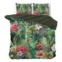 Dreamhouse Bedding Mentha dekbedovertrek - 2-persoons (200x200/220 cm + 2 slopen) - Katoen satijn - Green