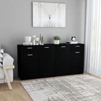 vidaXL Dressoir 160x36x75 cm spaanplaat zwart