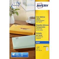 Etiket avery j8560-25 63.5x38.1mm tr 525stuks | Pak a 25 vel