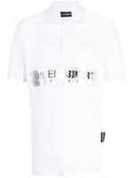 Plein Sport polo à logo imprimé - Blanc