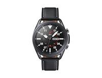 Samsung Galaxy Watch 3 Smartwatch Bluetooth, behuizing 45 mm, staal, lederen band, satuurmeter, valherkenning, sportbewaking, 53,8 g, accu 340 mAh, IP68, Mystic Black [Italiaanse versie]