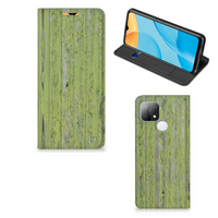 OPPO A15 Book Wallet Case Green Wood - thumbnail