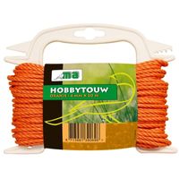 Oranje hobby touw/draad 4 mm x 20 meter   -