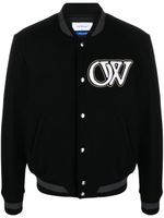 Off-White veste bomber à logo appliqué - Noir