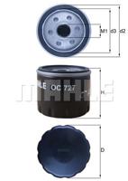 Oliefilter MAHLE, Diameter (mm)76mm, u.a. für Renault, Nissan, Dacia, Opel, Vauxhall, Suzuki, Smart, Jeep, Fiat