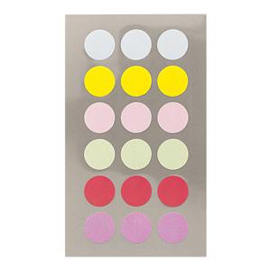 Hobby stickers - 144x stuks - D15 mm - pastel kleuren ronde stickers - Kantoor stickers - Scrapbook