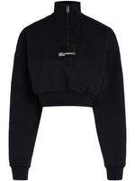 Karl Lagerfeld Jeans sweat crop à fermeture zippée - Noir