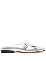 Santoni mules en cuir - Argent