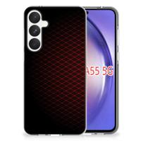 Samsung Galaxy A55 TPU bumper Geruit Rood - thumbnail