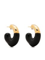 Sunnei petites boucles d'oreilles Rubberized - Noir