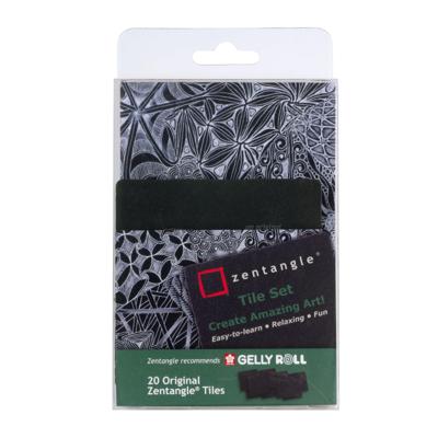 Tekenset sakura zentangle set 20 patronen zwart | 35 stuks