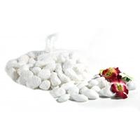 Decoratie stenen in het wit - 1x kilo - voor in een glazen vaas/potje/aquarium - mini steentjes