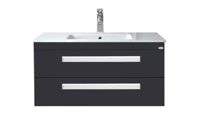 Sanicare Q8 badkamermeubel met 2 laden 100 cm antraciet
