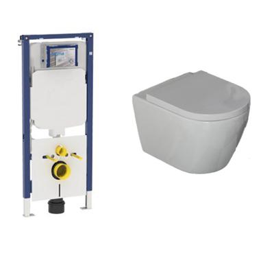 Geberit UP720 toiletset met Saniclear Jama Compact randloos toilet incl softclose zitting