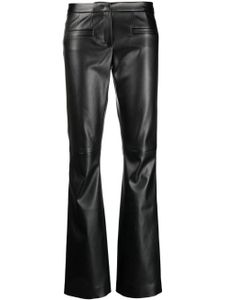 Dorothee Schumacher pantalon en cuir artificiel à taille mi-haute - Noir