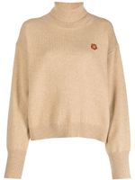 Kenzo logo-patch roll-neck jumper - Tons neutres