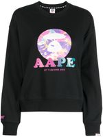 AAPE BY *A BATHING APE® sweat à logo imprimé - Noir