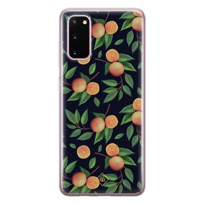 Samsung Galaxy S20 siliconen hoesje - Orange lemonade