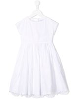 Dolce & Gabbana Kids robe évasée à empiècements en dentelle - Blanc