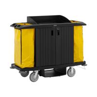 Schoonmaakwagen - afsluitbaar - 250 kg - 4 planken - 2 nylon tassen