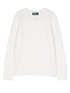 Ralph Lauren Kids pull torsadé en cachemire - Blanc