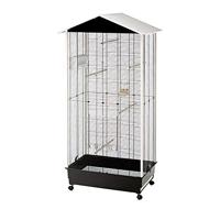 Ferplast Vogelvolière vogelkooi parkieten voor buiten, incl. wielen en vogelaccessoires, 77 x 57 x h 162 cm