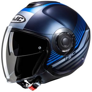 HJC i40N Dova, Jethelm of scooter helm, Mat zwart Blauw