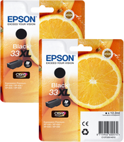 Epson 33XL Cartridge Zwart Duo Pack