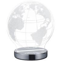 Reality Tafellamp Globe 3d 20 Cm Staal Chroom/transparant