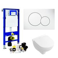 Geberit UP320 Toiletset set48 Villeroy & Boch O.Novo DirectFlush Compact Met Sigma drukplaat - thumbnail