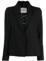 ERMANNO FIRENZE blazer bordé de dentelle à simple boutonnage - Noir