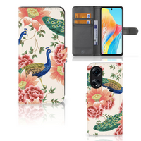 Telefoonhoesje met Pasjes voor OPPO A98 5G Pink Peacock