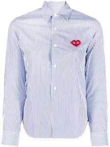 Comme Des Garçons Play chemise à patch cœur - Bleu