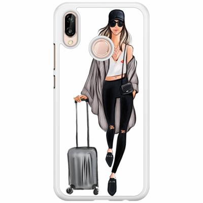 Huawei P20 Lite hoesje - Travel girl Huawei P20 Lite hoesje - Travel girl