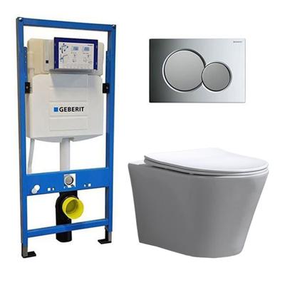Geberit UP 320 Toiletset - Inbouw WC Hangtoilet Wandcloset - Saturna Flatline Sigma-01 Chroom/Mat Chroom Geberit UP 320 Toiletset - Inbouw WC Hangtoilet Wandcloset - Saturna Flatline Sigma-01 Chroom/Mat Chroom