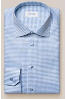 ETON Slim Fit Overhemd lichtblauw, Pied De Poule