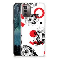 Silicone Back Case Nokia G21 | G11 Skull Red - thumbnail