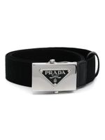 Prada ceinture à boucle logo - Noir - thumbnail