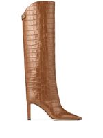 Jimmy Choo bottes Alizze à bout pointu 85 mm - Marron