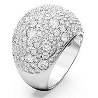 Swarovski 5666182 Ring Luna zilverkleurig-wit - thumbnail