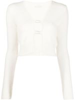 Heron Preston cardigan crop à détail de mousqueton - Blanc